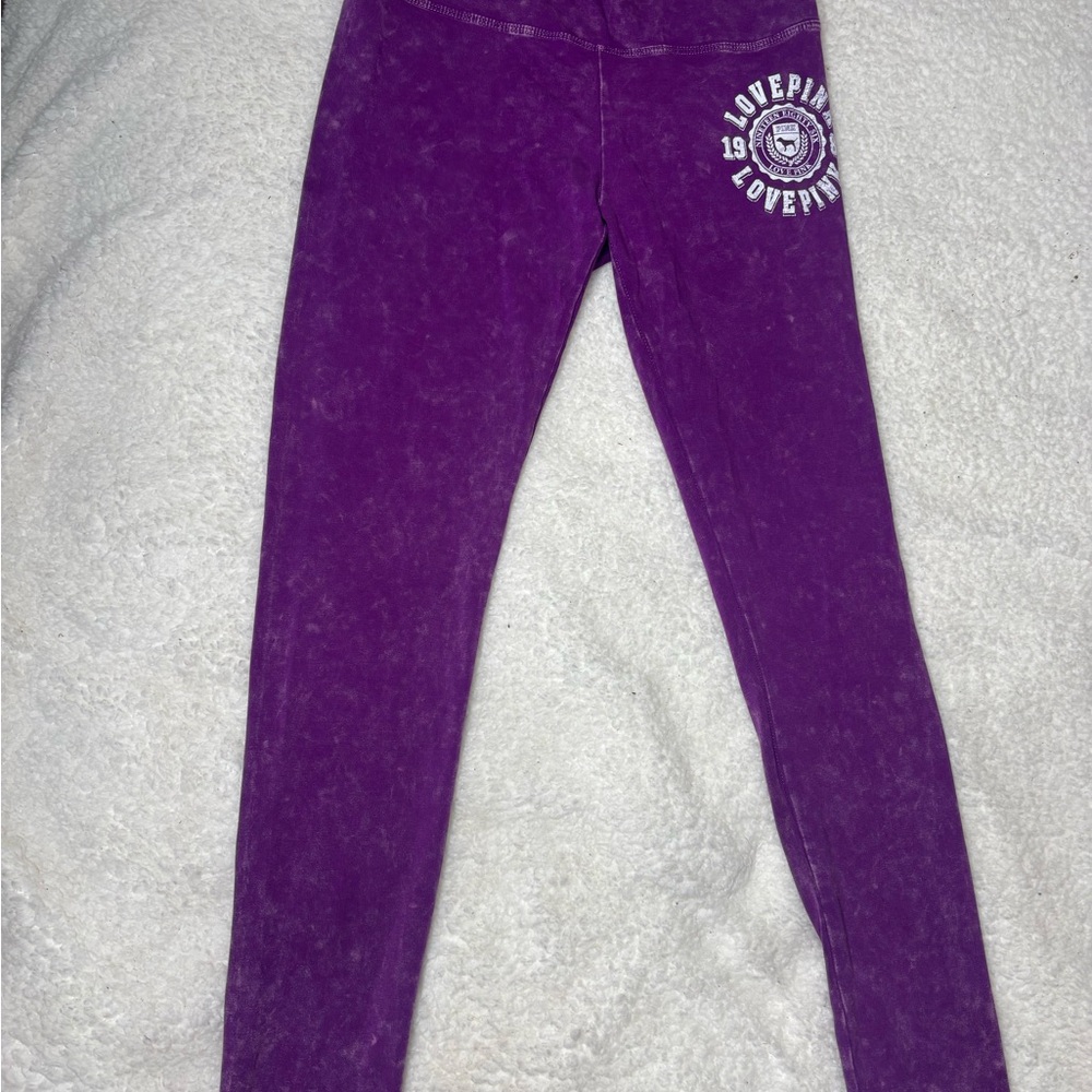 PINK Victoria's Secret Purple Logo Leggings